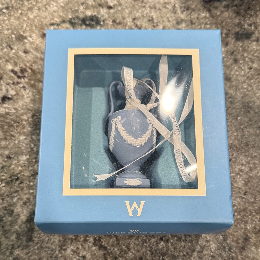 Wedgwood Blue and White Decorative Vase Ornament
